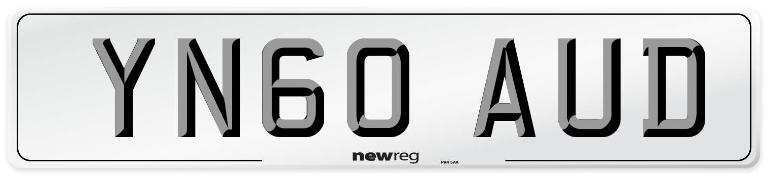 YN60 AUD Number Plate from New Reg